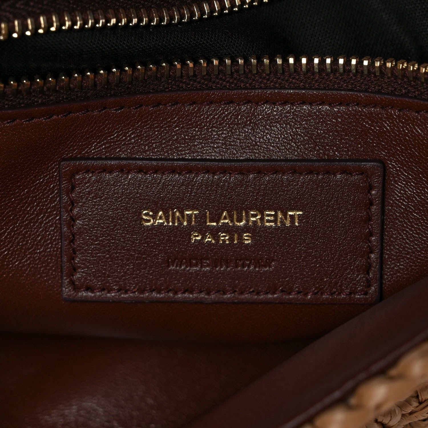 Saint Laurent Raffia Monogram Tassel Kate 99 Dark Nude 7 of 11
