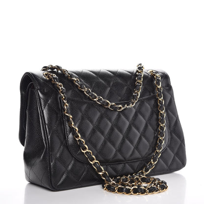 Chanel Caviar Quilted Jumbo Double Flap Black 4 of 8