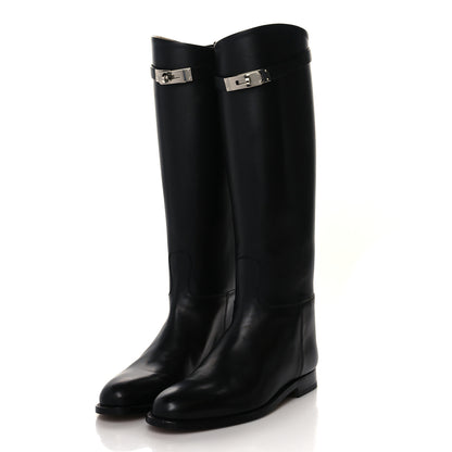 Hermes Box Kelly Jumping Boots 38.5 Black 2 of 8