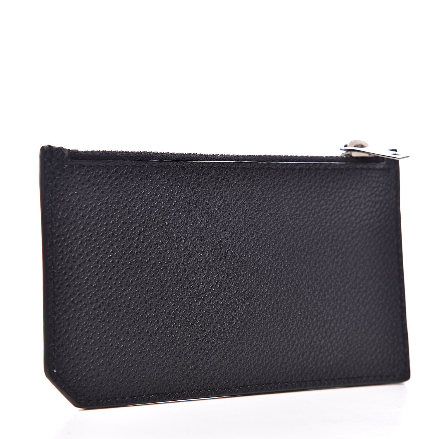 Saint Laurent Grained Calfskin 5 Fragments Zip Pouch Card Holder Black 3 of 8