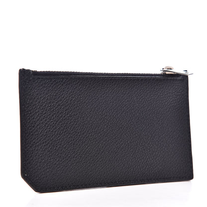 Saint Laurent Grained Calfskin 5 Fragments Zip Pouch Card Holder Black 3 of 8