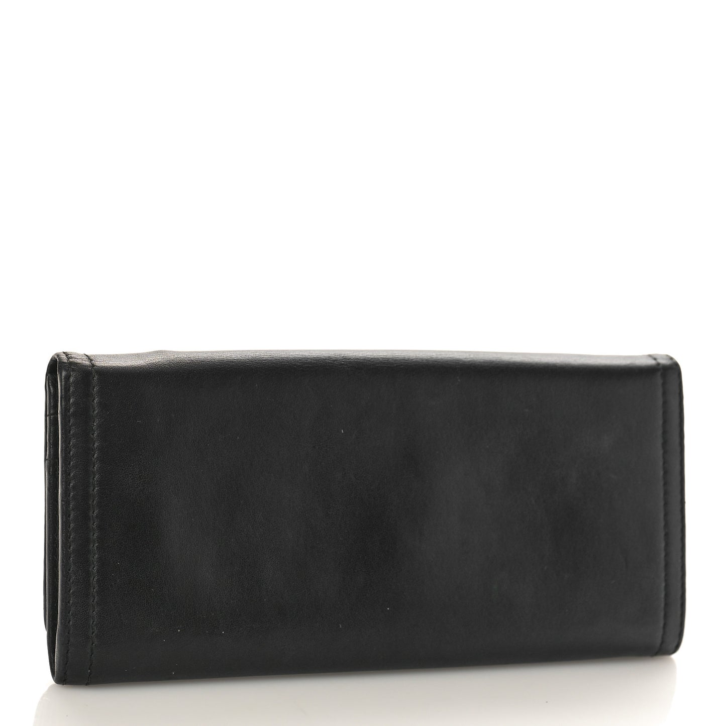 Soft Calfskin Continental Flap Wallet Black
