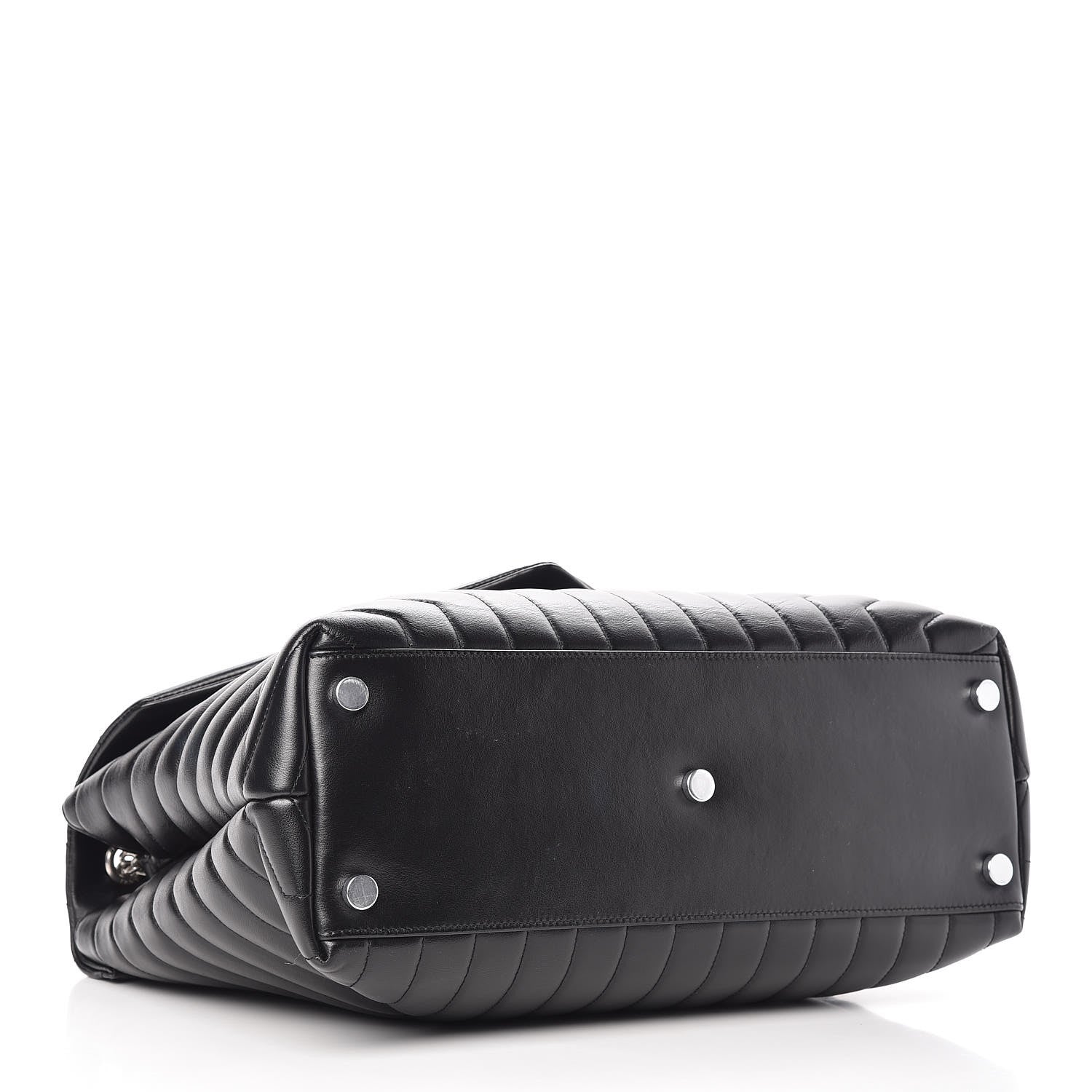 Saint Laurent Calfskin Y Quilted Monogram Large Loulou Chain Satchel Black 5 of 12