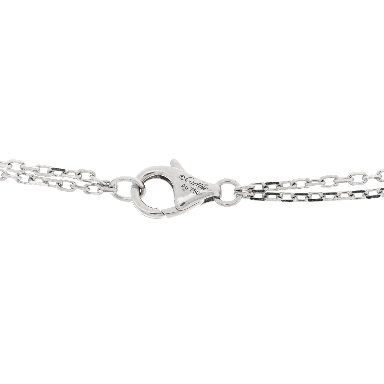 Cartier 18K White Gold 2 Diamond LOVE Necklace 4 of 4