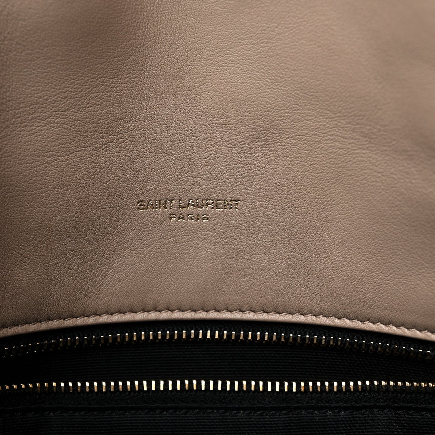 Lambskin Quilted Small Loulou Puffer Monogram Chain Satchel Dark Beige