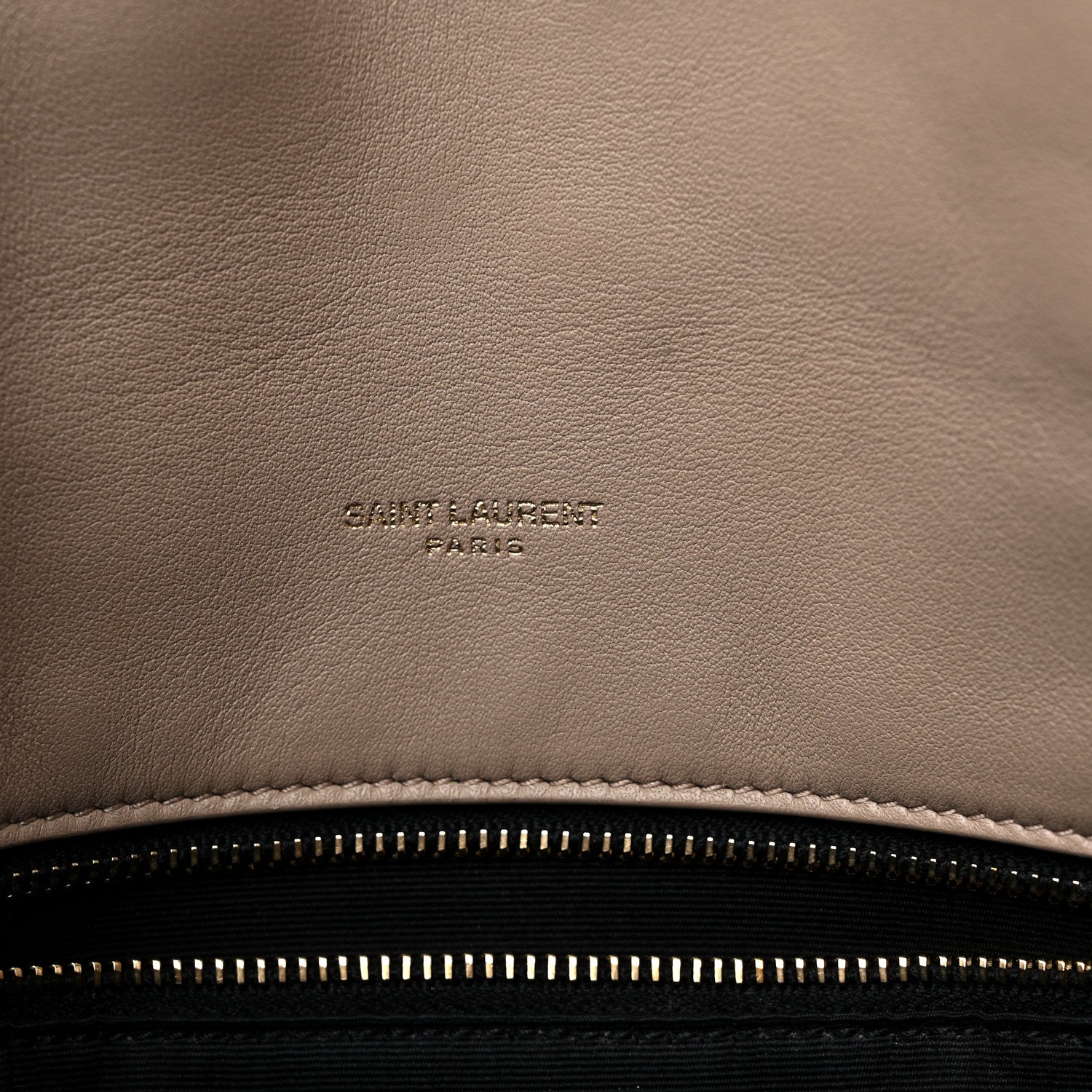 Saint Laurent Lambskin Quilted Small Loulou Puffer Monogram Chain Satchel Dark Beige 6 of 11