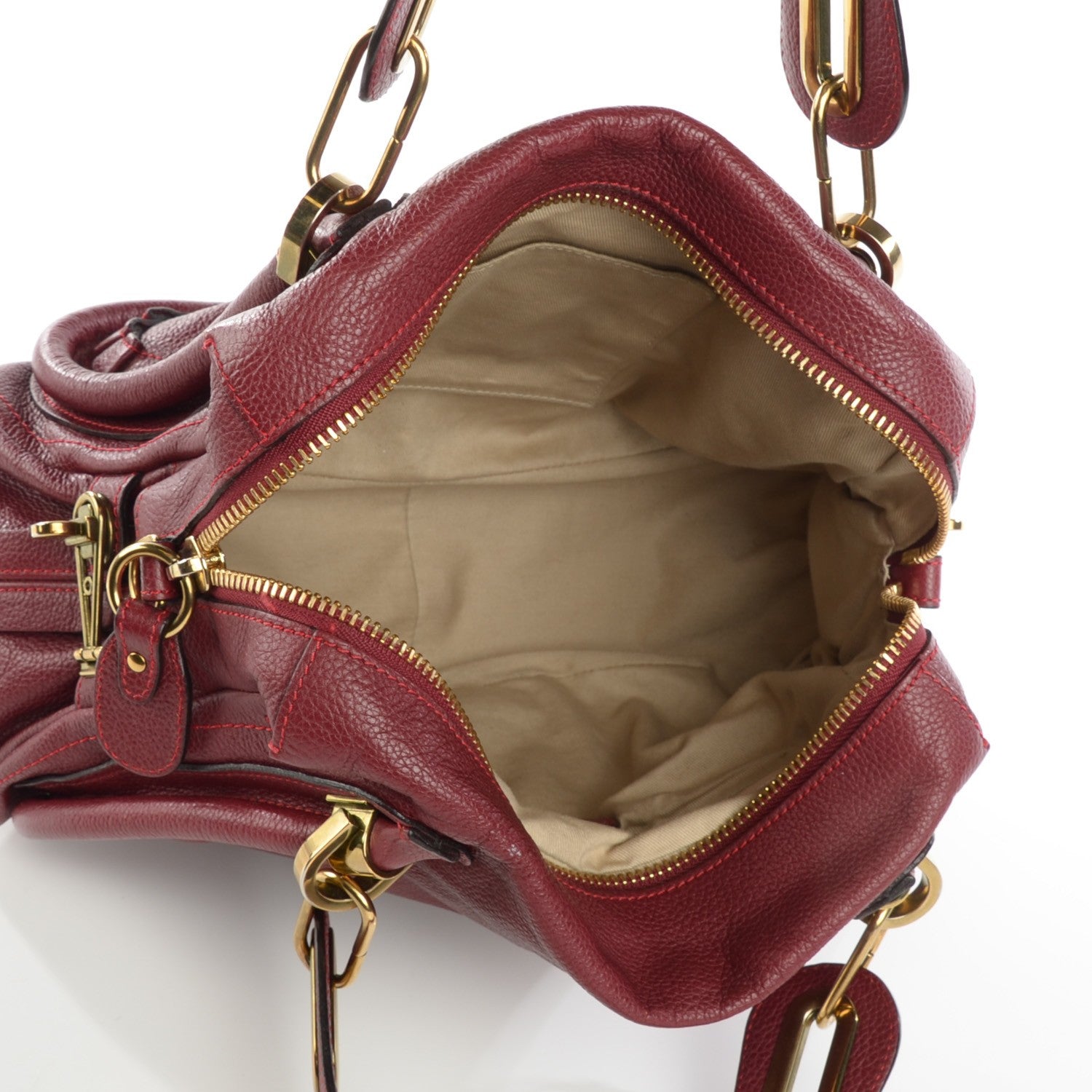 Chloe Calfskin Medium Paraty Red 5 of 8
