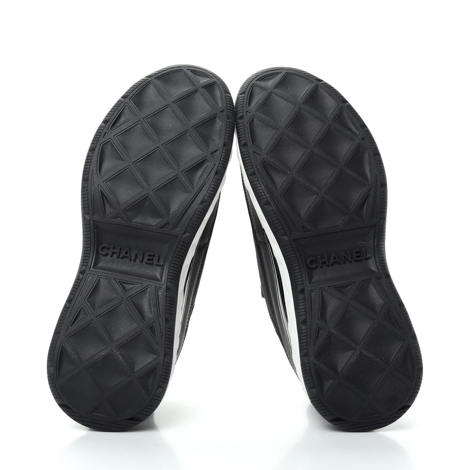 Chanel Velvet Calfskin Mixed Fibers CC Sneakers 37 Black 6 of 11