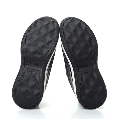 Chanel Velvet Calfskin Mixed Fibers CC Sneakers 37 Black 6 of 11
