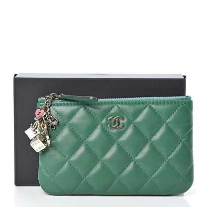 Chanel Lambskin Quilted Small Casino Cosmetic Case Green 8 of 8