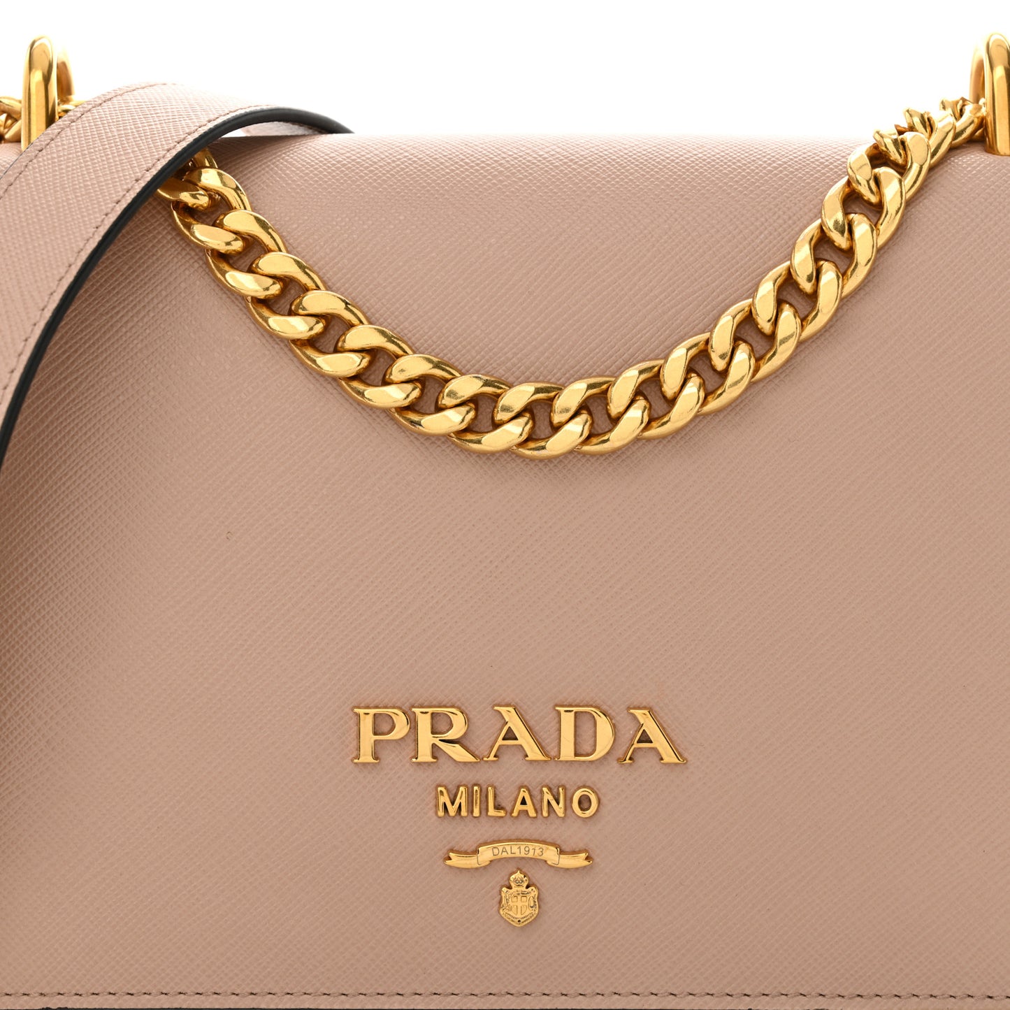 Saffiano Chain Shoulder Bag Cammeo