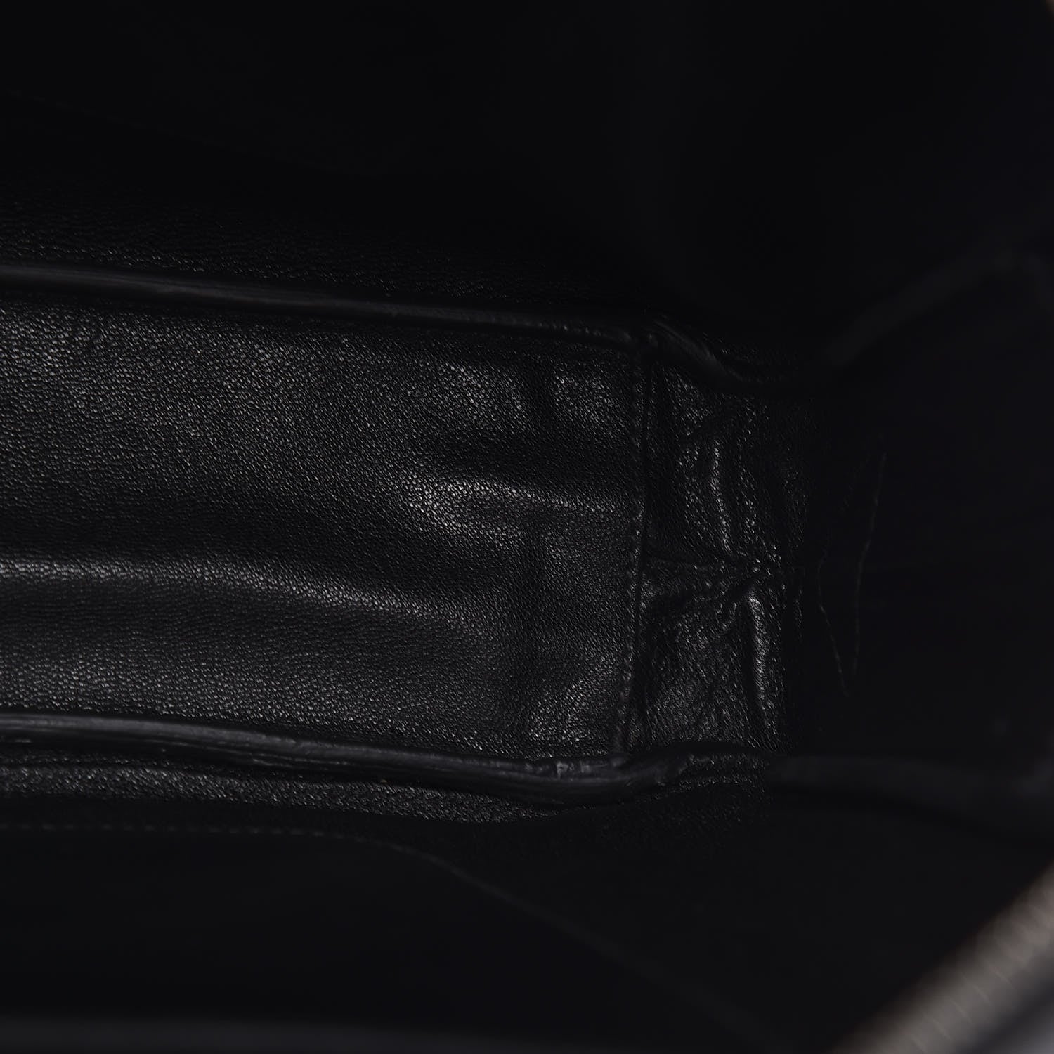 Prada Saffiano Cuir Front Zip Pocket Briefcase Black 11 of 14