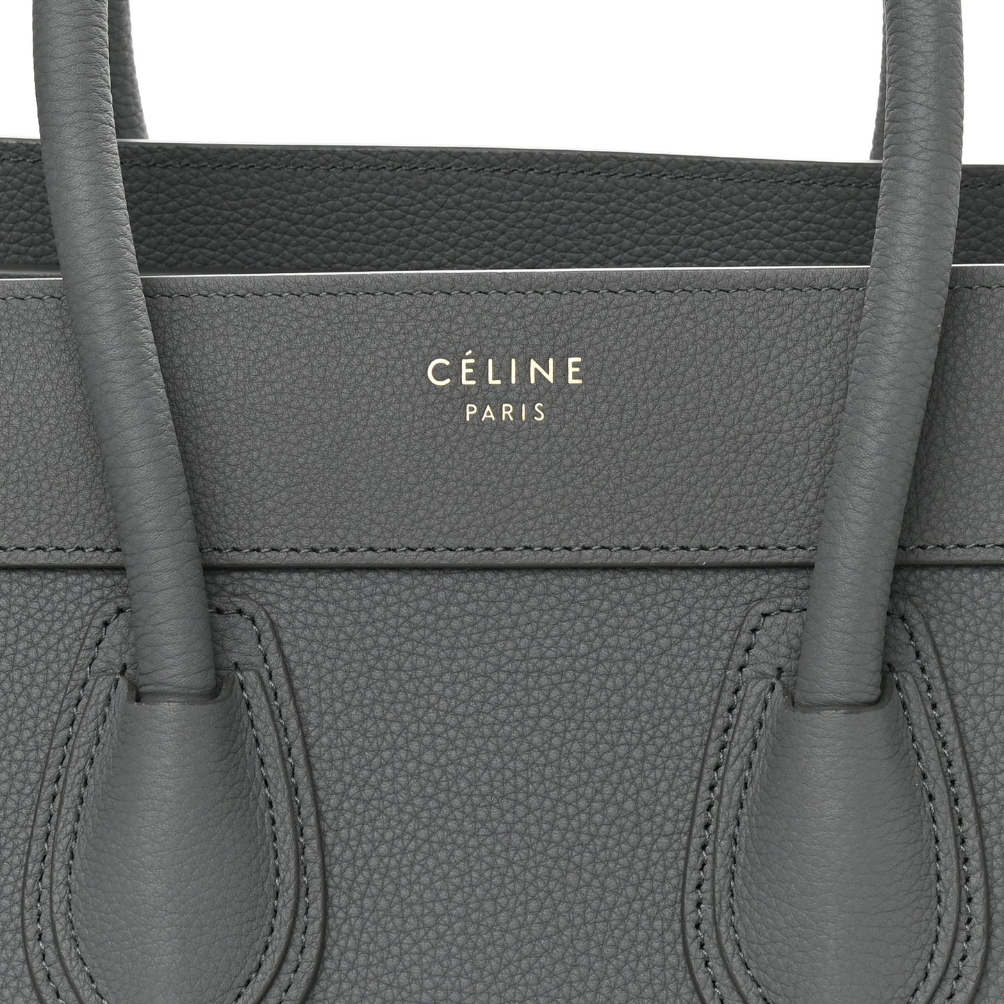 Drummed Calfskin Micro Luggage Kohl
