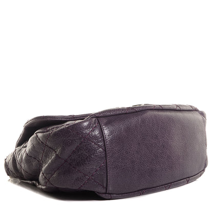 Chanel Glazed Calfskin On The Road XL Flap Dark Purple 4 of 9