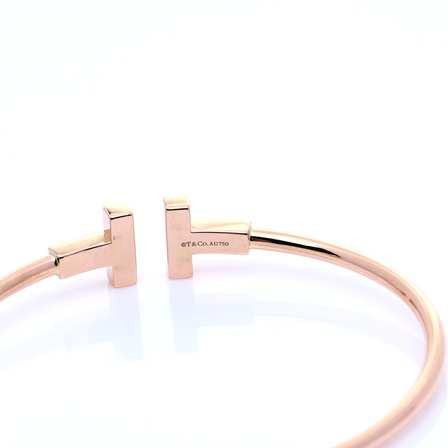 Tiffany 18K Rose Gold T Wire Bracelet 5 of 6