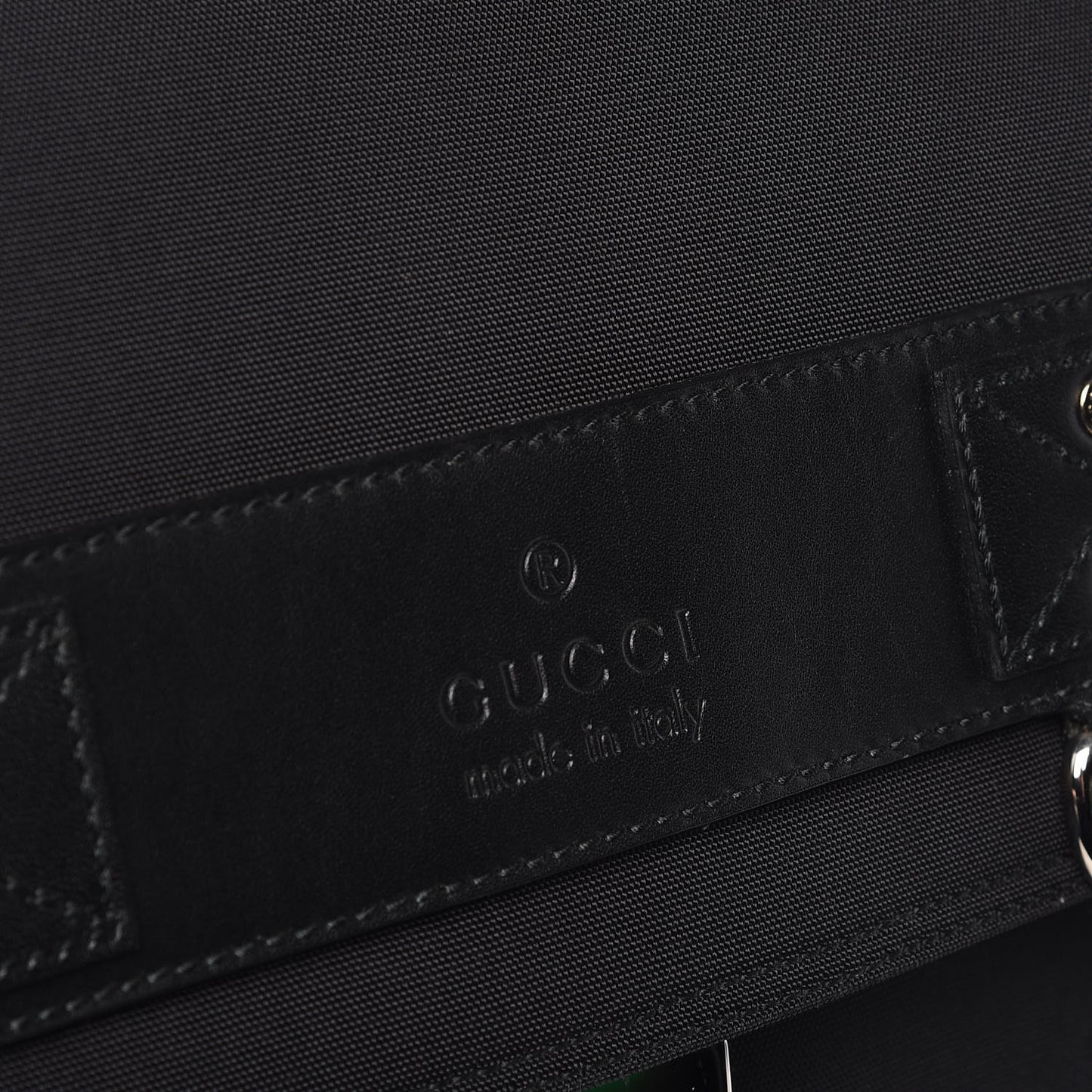 Canvas Web Medium Single Buckle Flap Messenger Bag Black
