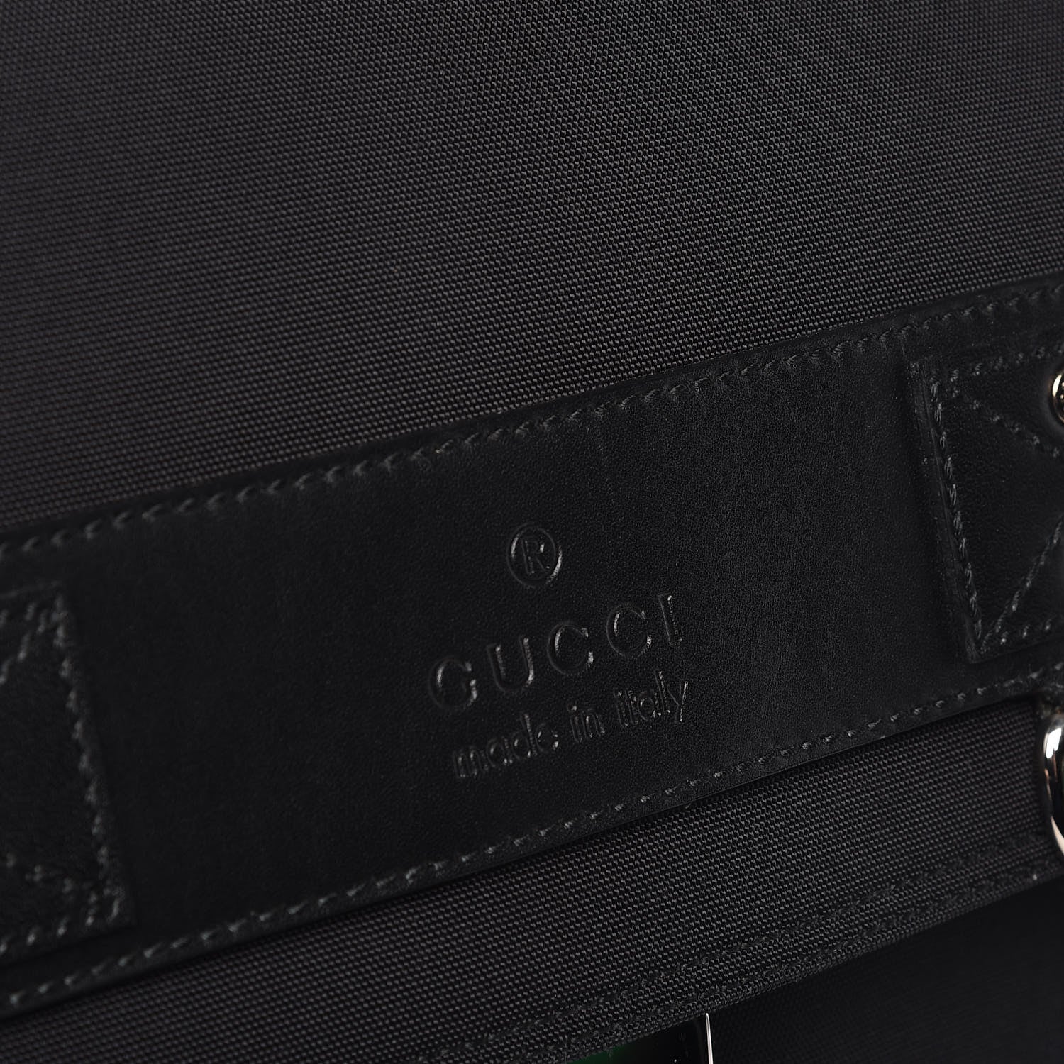 Gucci Canvas Web Medium Single Buckle Flap Messenger Bag Black 10 of 10