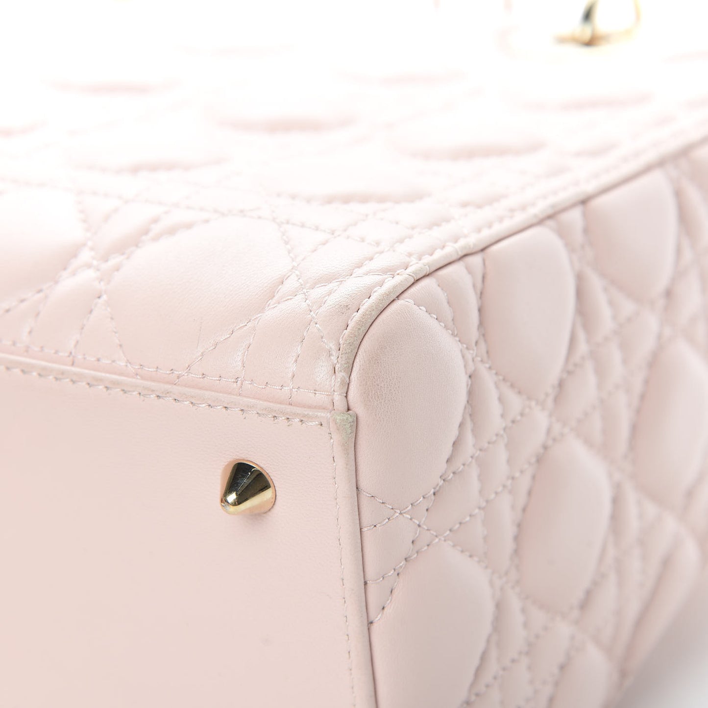 Lambskin Cannage Medium Lady Dior Light Pink
