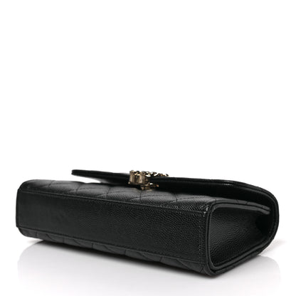 Chanel Caviar Quilted Chain Match Top Handle Phone Holder With Chain Black 8 of 8