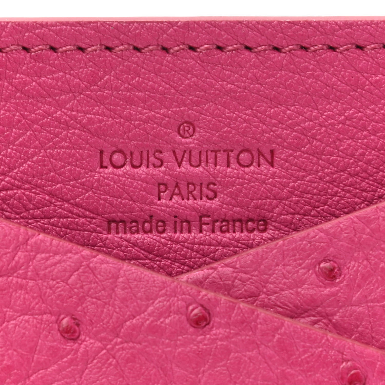 Louis Vuitton Ostrich Card Holder Berry 5 of 6