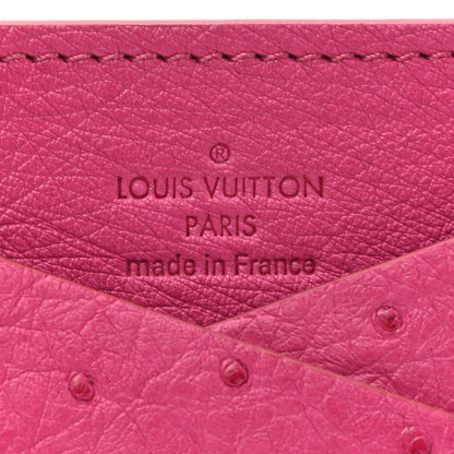 Louis Vuitton Ostrich Card Holder Berry 5 of 6