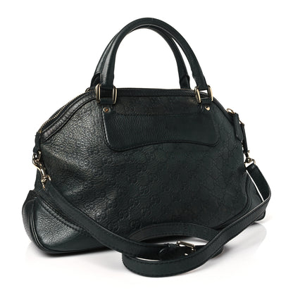 Gucci Guccissima Medium Cathrine Dome Satchel Black 3 of 14