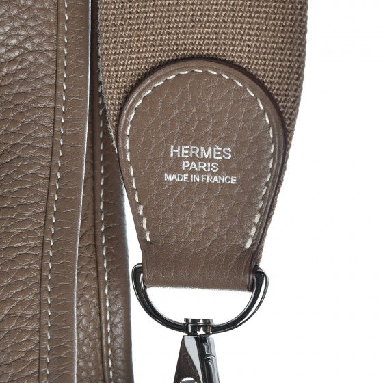 Hermes Taurillon Clemence Evelyne III PM Etoupe 7 of 10