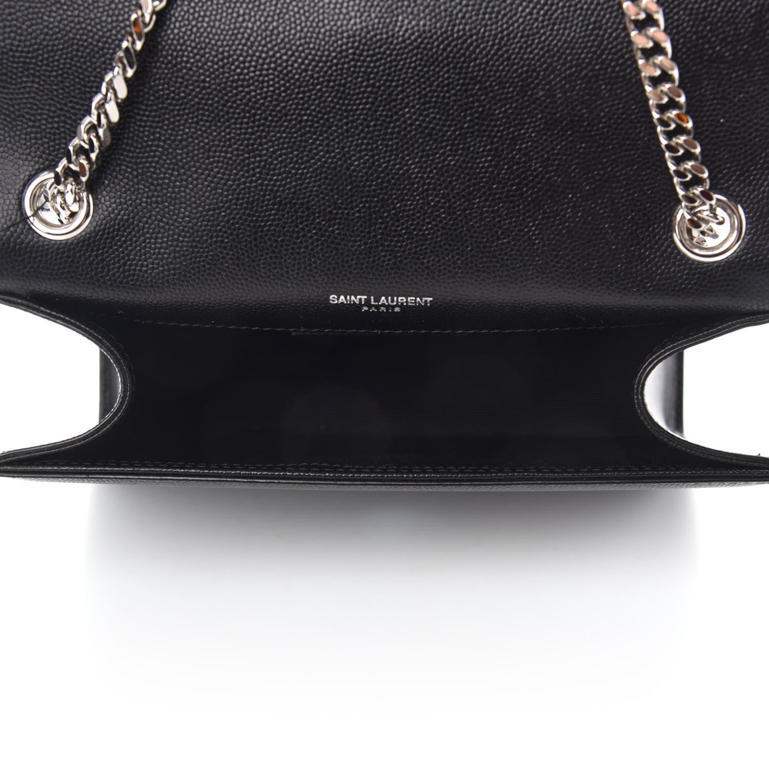 Saint Laurent Grain De Poudre Small Monogram Kate Satchel Black 5 of 10