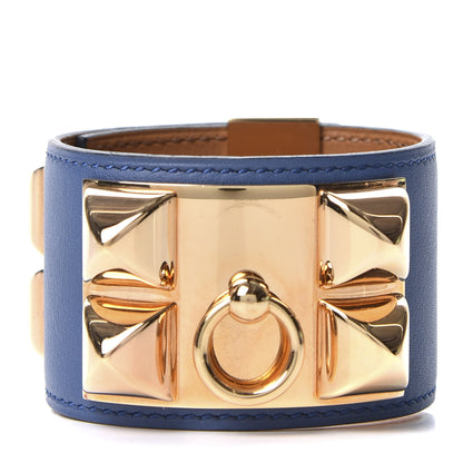 Hermes Swift Collier De Chien CDC Bracelet S Bleu Agate 1 of 5