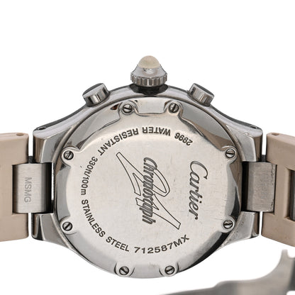 Cartier Stainless Steel Rubber 32mm Must 21 Chronoscaph Quartz Watch 4 of 4