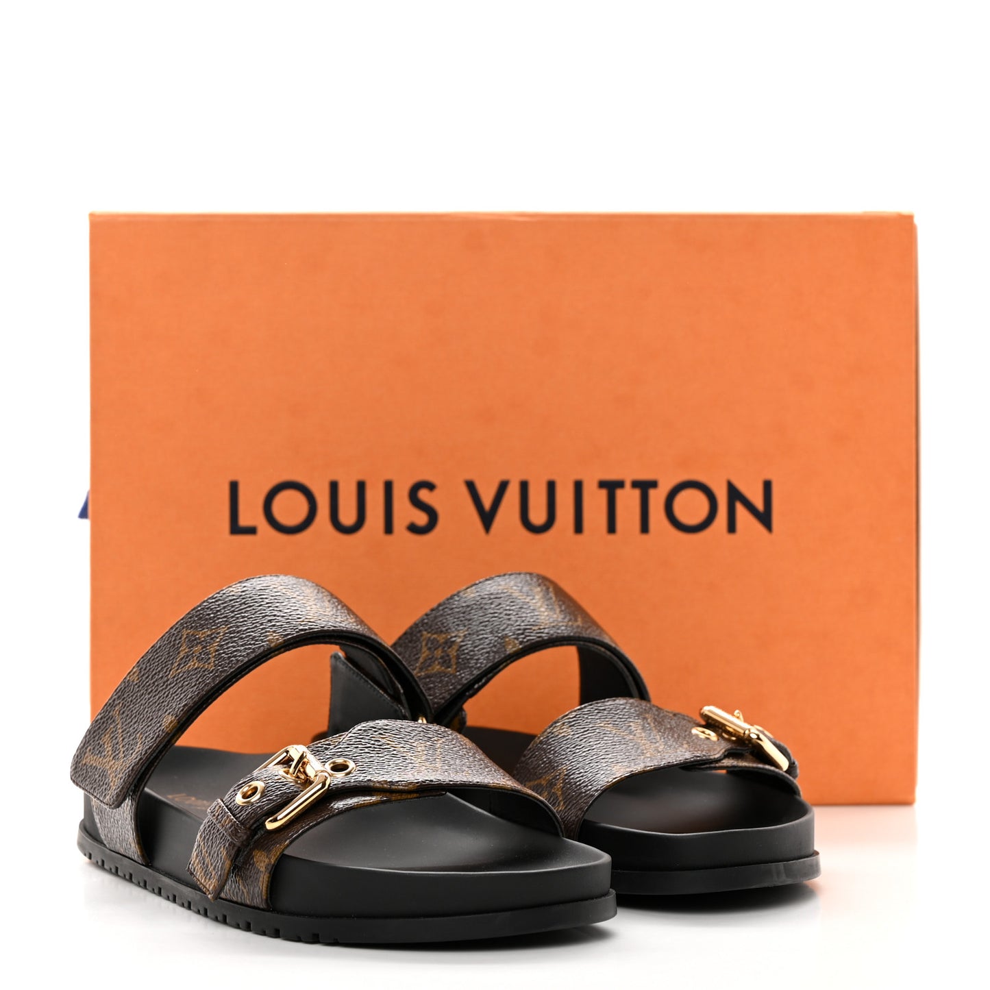 Monogram Bom Dia Mule Sandals 37 Black