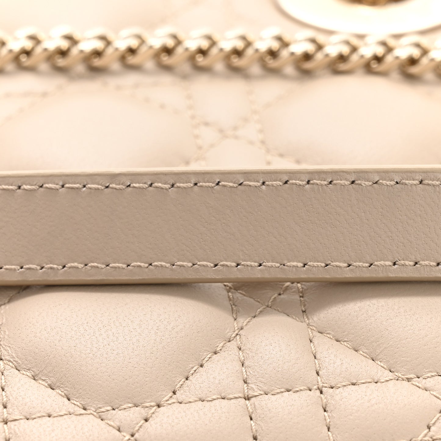 Lambskin Cannage Mini Lady Dior Sand