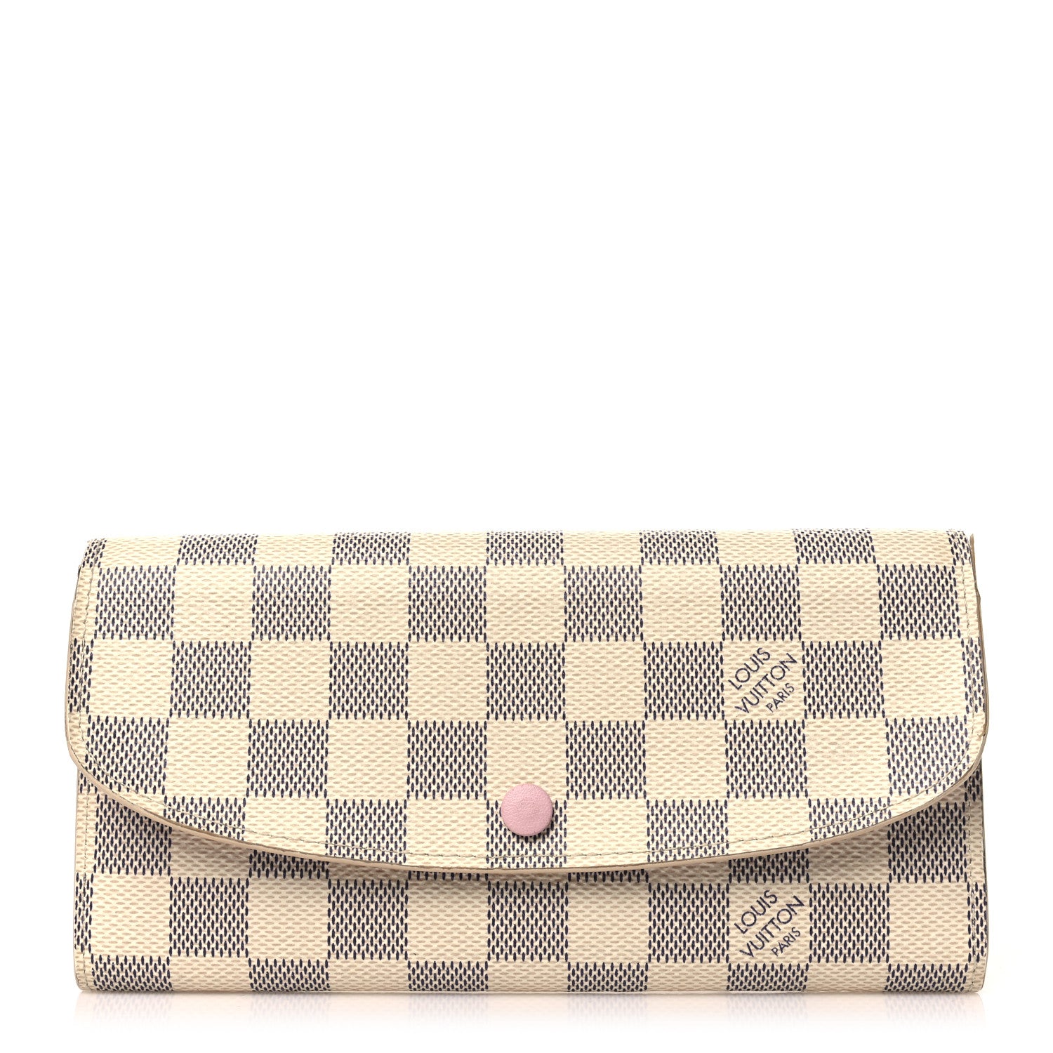 Louis Vuitton Damier Azur Emilie Wallet Rose Ballerine 1 of 12