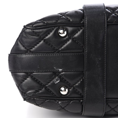 Chanel Lambskin Quilted Large Easy Carry Shopping Tote Black 19 of 21