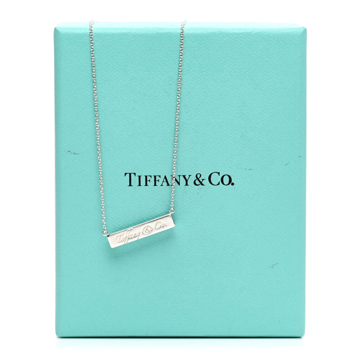 Tiffany Sterling Silver Notes Bar Pendant Necklace 5 of 5