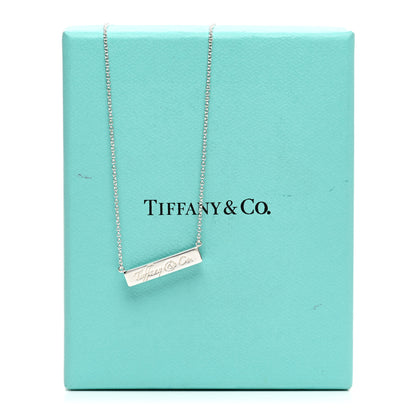 Tiffany Sterling Silver Notes Bar Pendant Necklace 5 of 5