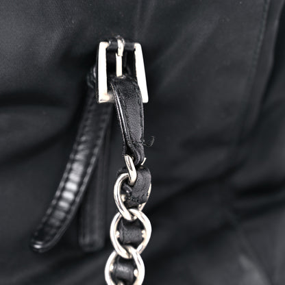 Prada Nylon Tessuto Acciaio Chain Shoulder Bag Black 23 of 23
