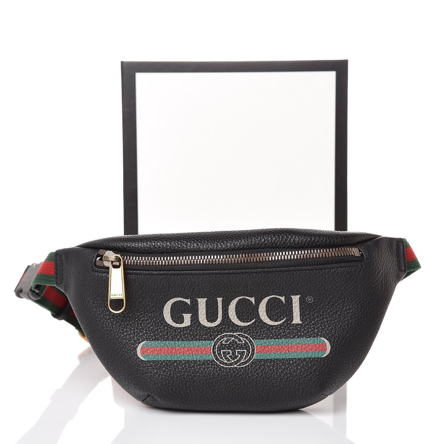 Gucci Grained Calfskin Small Logo Belt Bag Black 8 of 8