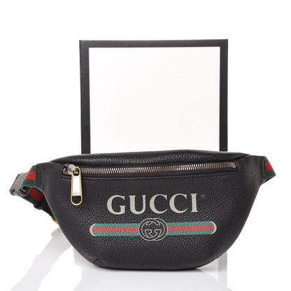 Gucci Grained Calfskin Small Logo Belt Bag Black 8 of 8