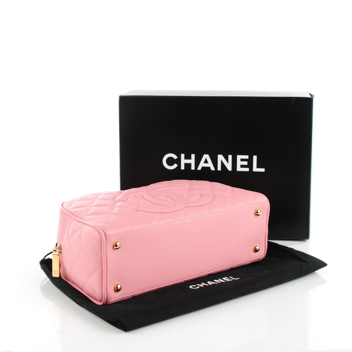 Caviar Quilted Small Bowler Pink