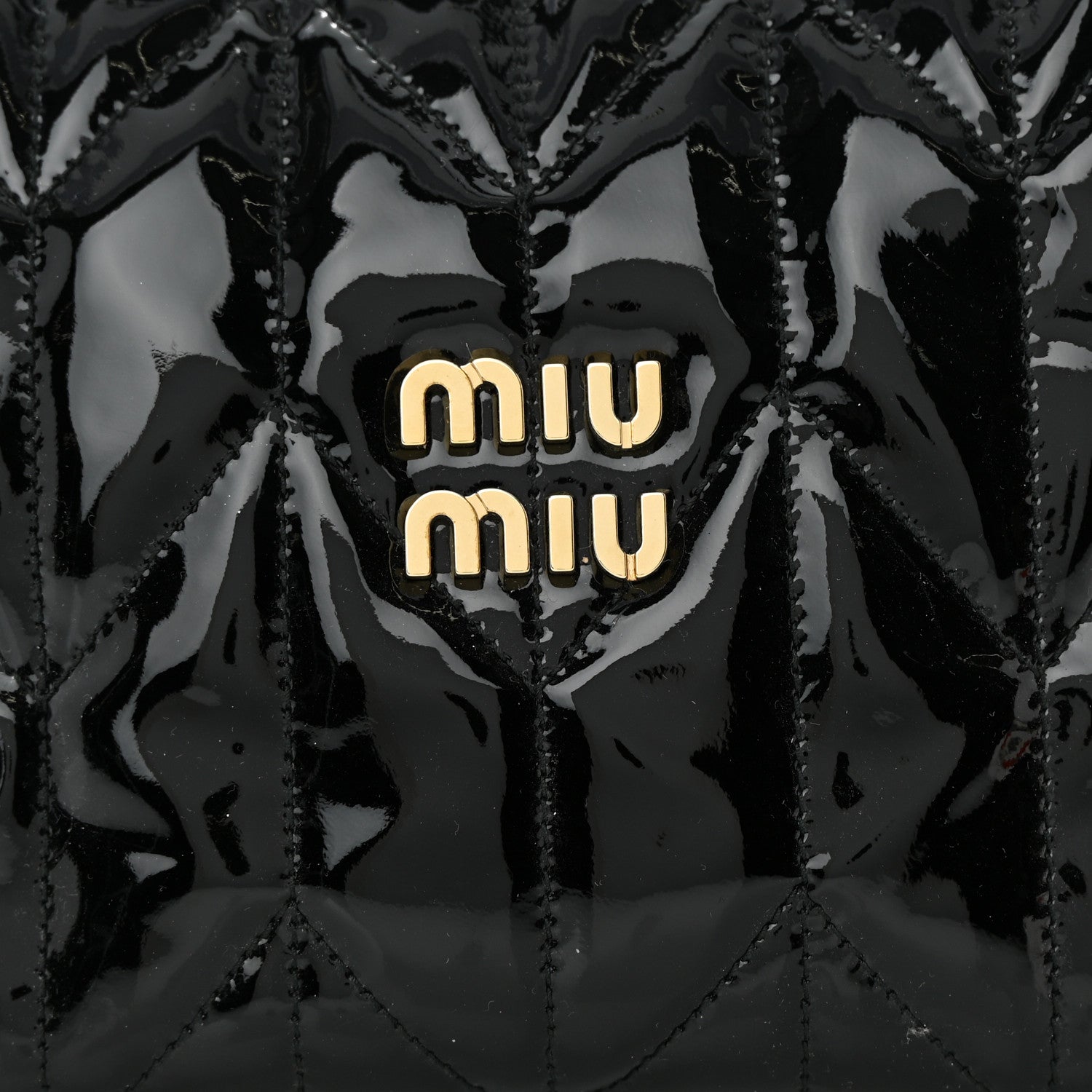 Miu Miu Iridescent Fabric Quilted Mini Spirit Ciré Bag Black 9 of 12
