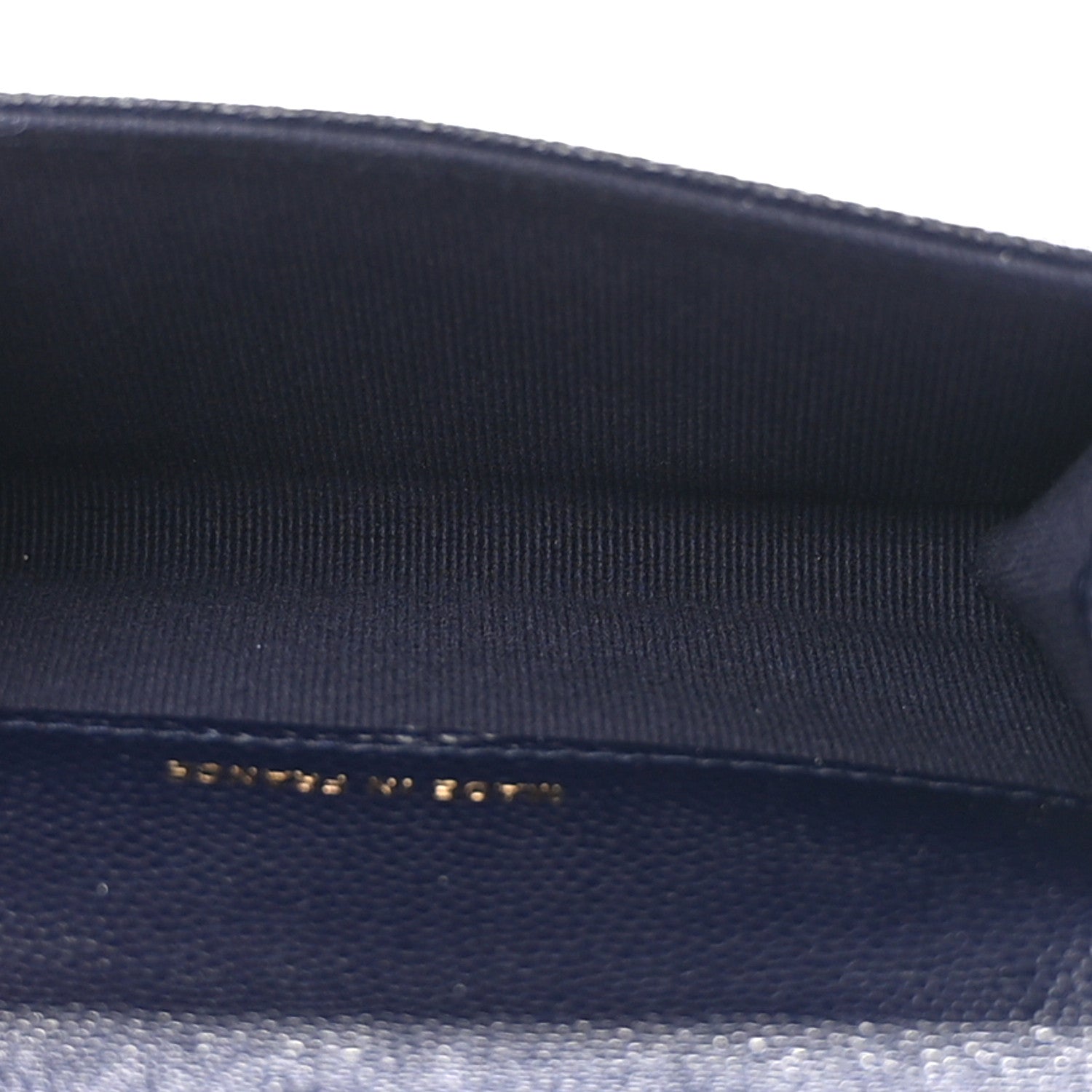 Chanel Caviar Quilted Flap Card Holder Wallet Navy Blue 5 of 9