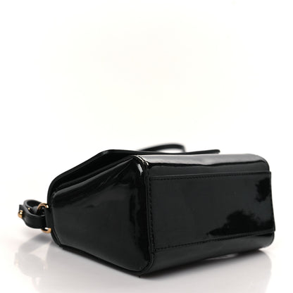 Versace Vernice Barocco Virtus Top Handle Bag Black 3 of 7