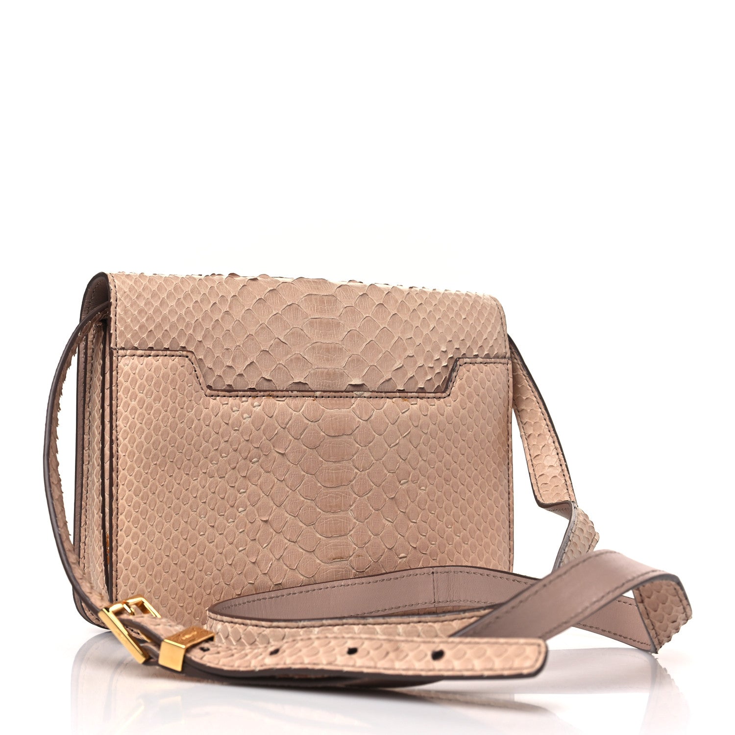 Tom Ford Snakeskin Medium Natalia Shoulder Bag Beige 3 of 10