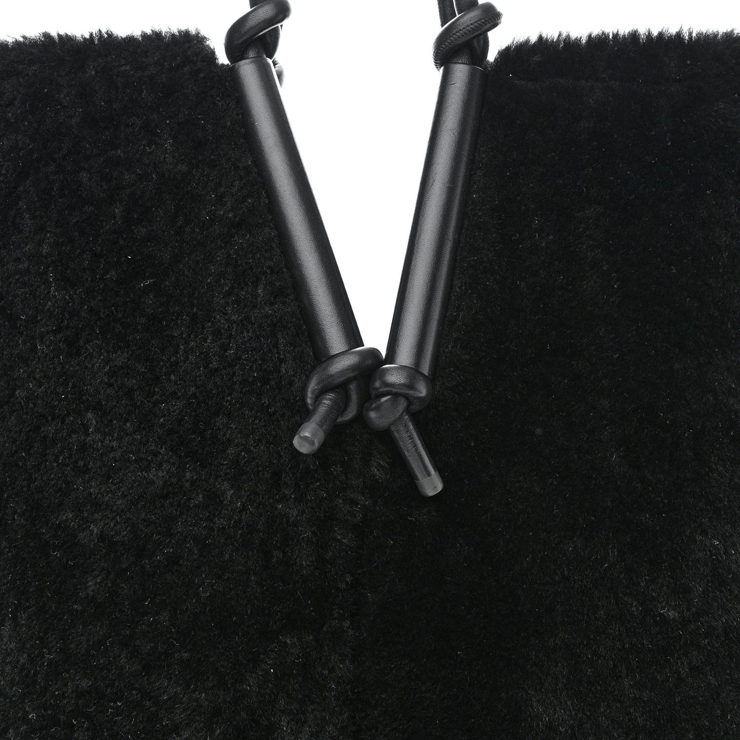Shearling Reversible Tote Black