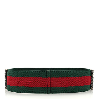 Gucci Crystal Embellished Webby Headband S Red Green 2 of 3