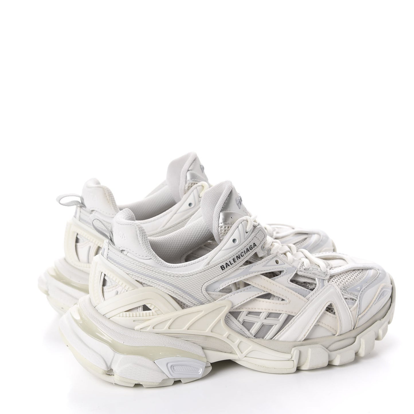 Rubber Mesh Womens Track.2 Open Sneakers 37 White
