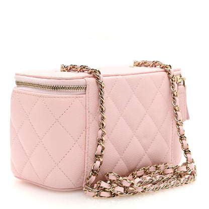 Chanel Caviar Quilted Small Vanity Case With Chain Light Pink 3 of 12