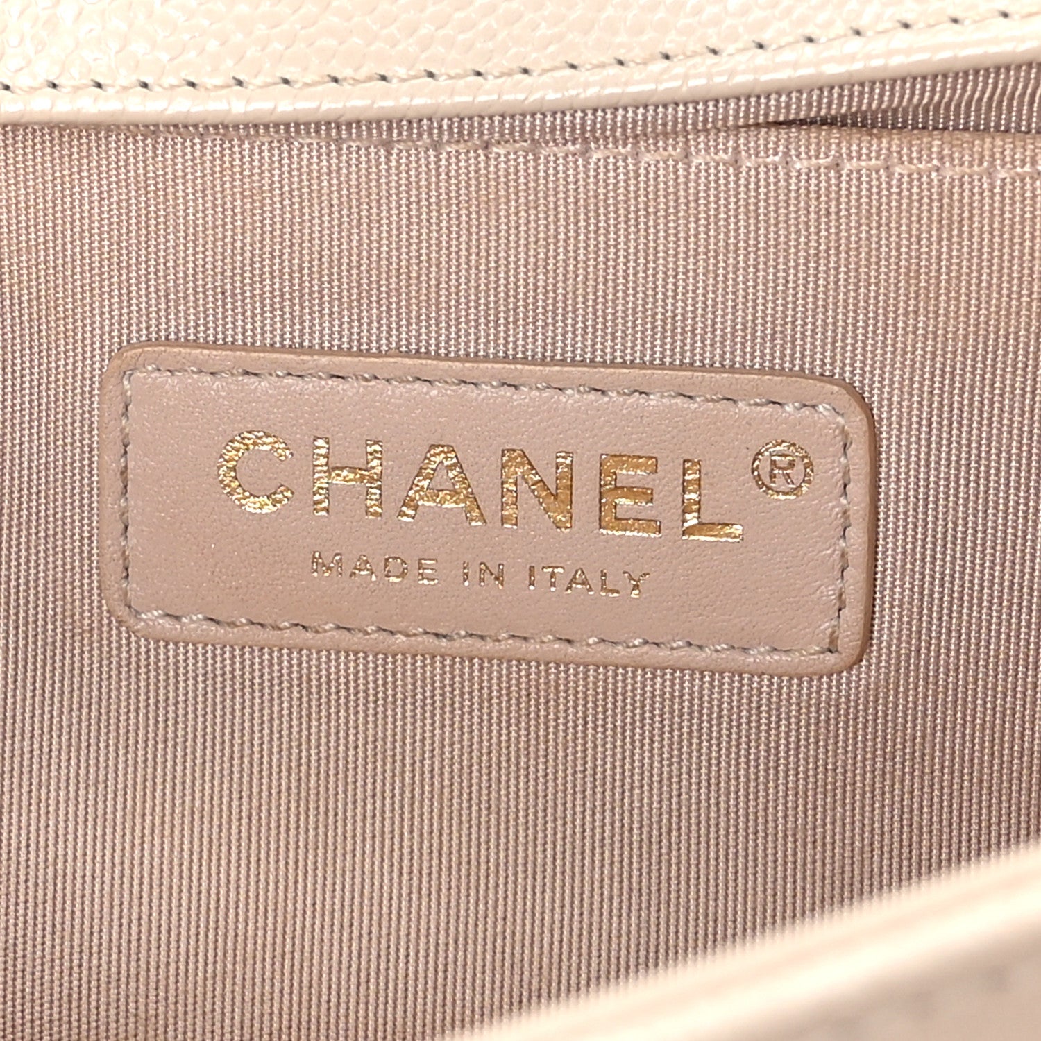Chanel Caviar Chevron Quilted Medium Boy Flap Light Beige 6 of 9