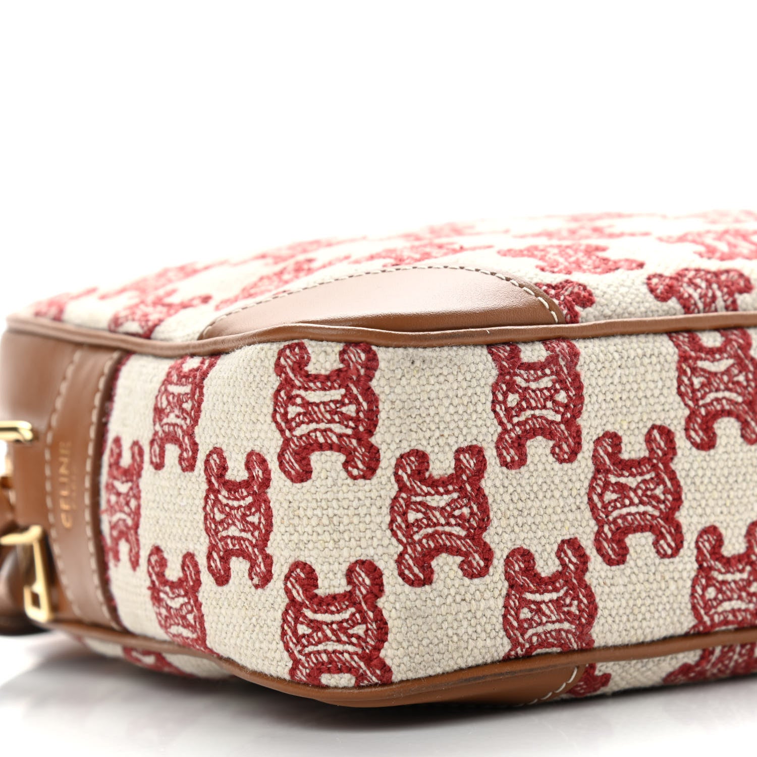 Celine Triomphe Canvas Small Camera Bag Fox Red 9 of 10